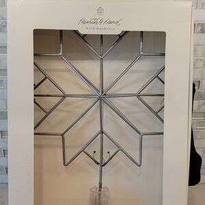 HEARTH & HAND WITH MAGNOLIA Silver & Gold Christmas Star Metal Tree Topper